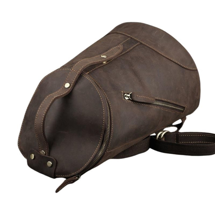 Retro Leder Rucksack für das College