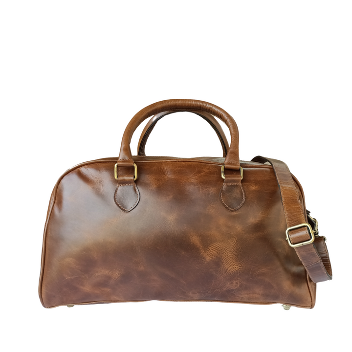 Schimmernde Hunter-Leder Damen Mini-Reisetasche