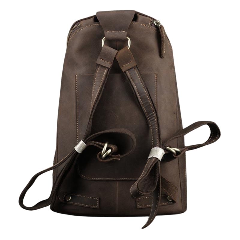 Retro Leder Rucksack für das College