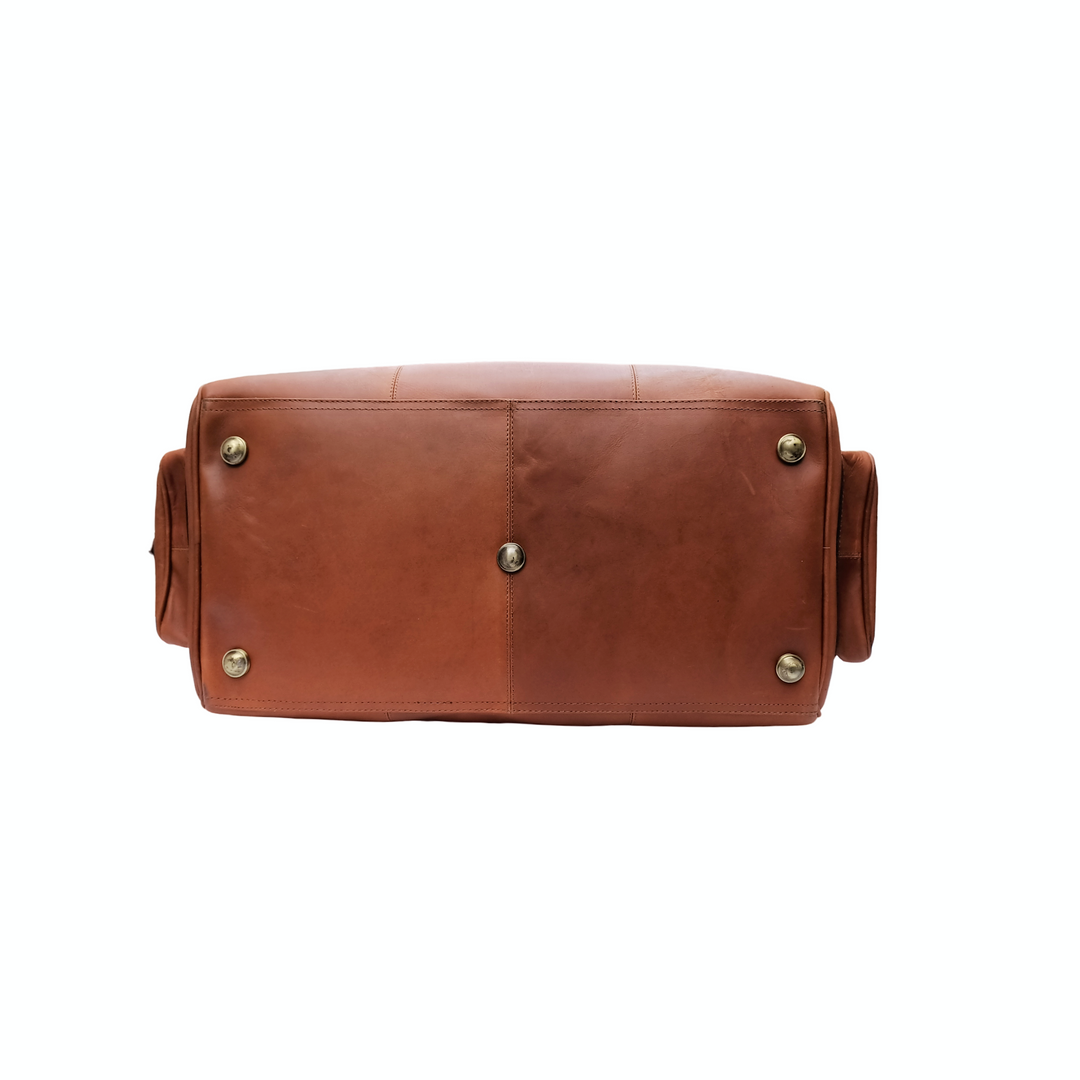 Braune Leder-Wochenendtasche