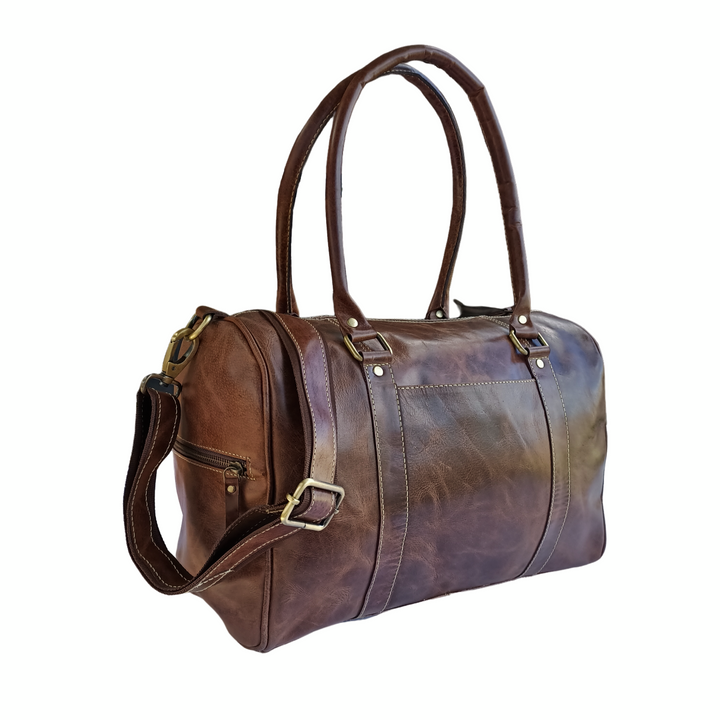 Mini Duffel Bag in Crazy Horse Leather