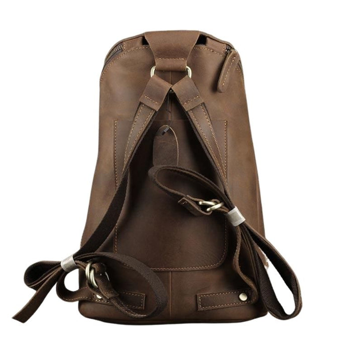 Retro Leder Rucksack für das College
