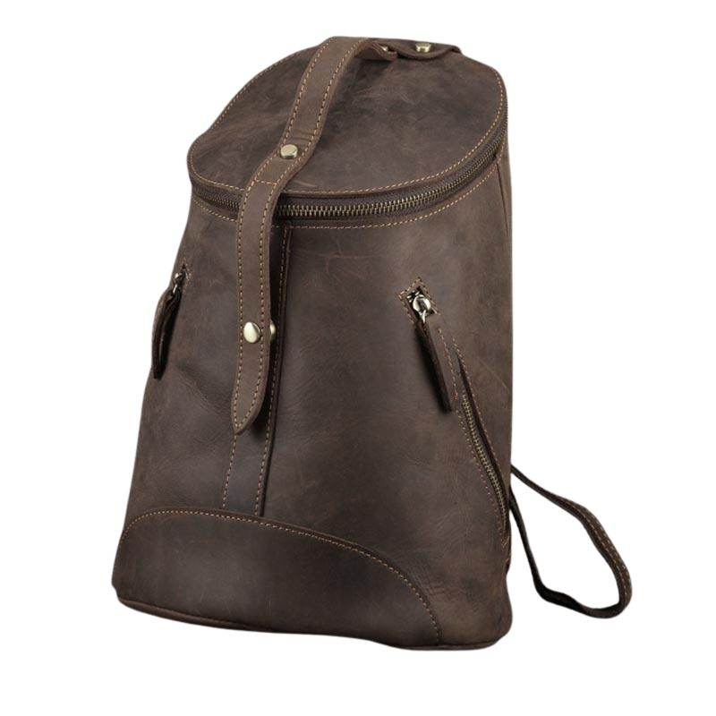 Retro Leder Rucksack für das College