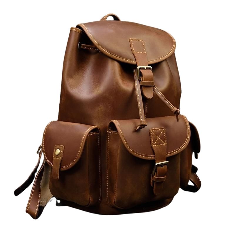 Zaino unisex in pelle Crazy Horse