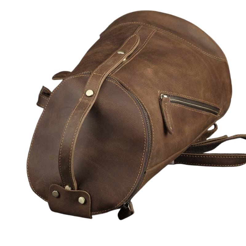 Retro Leder Rucksack für das College