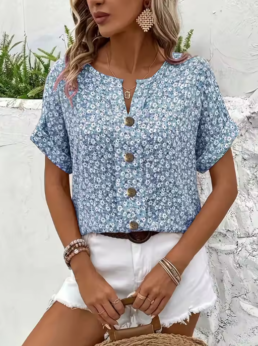 Verna | Elegante Bluse mit floralem Design