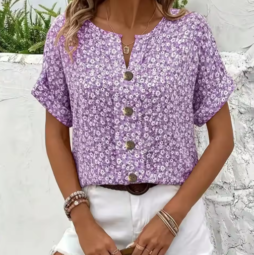 Verna | Elegante Bluse mit floralem Design