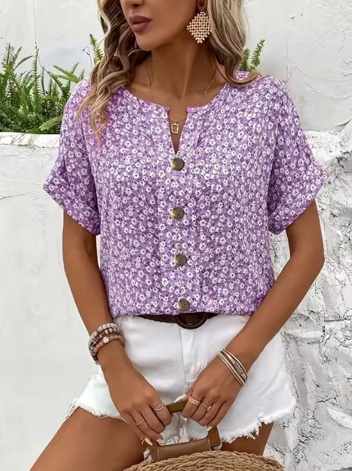 Verna | Elegante Bluse mit floralem Design