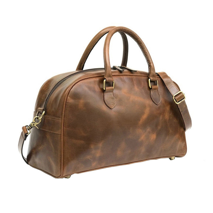 Schimmernde Hunter-Leder Damen Mini-Reisetasche
