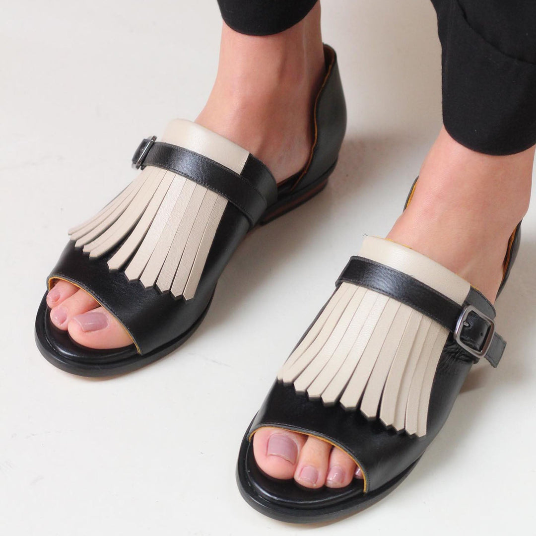 Indira™ | Fringed Slip-On Sandals