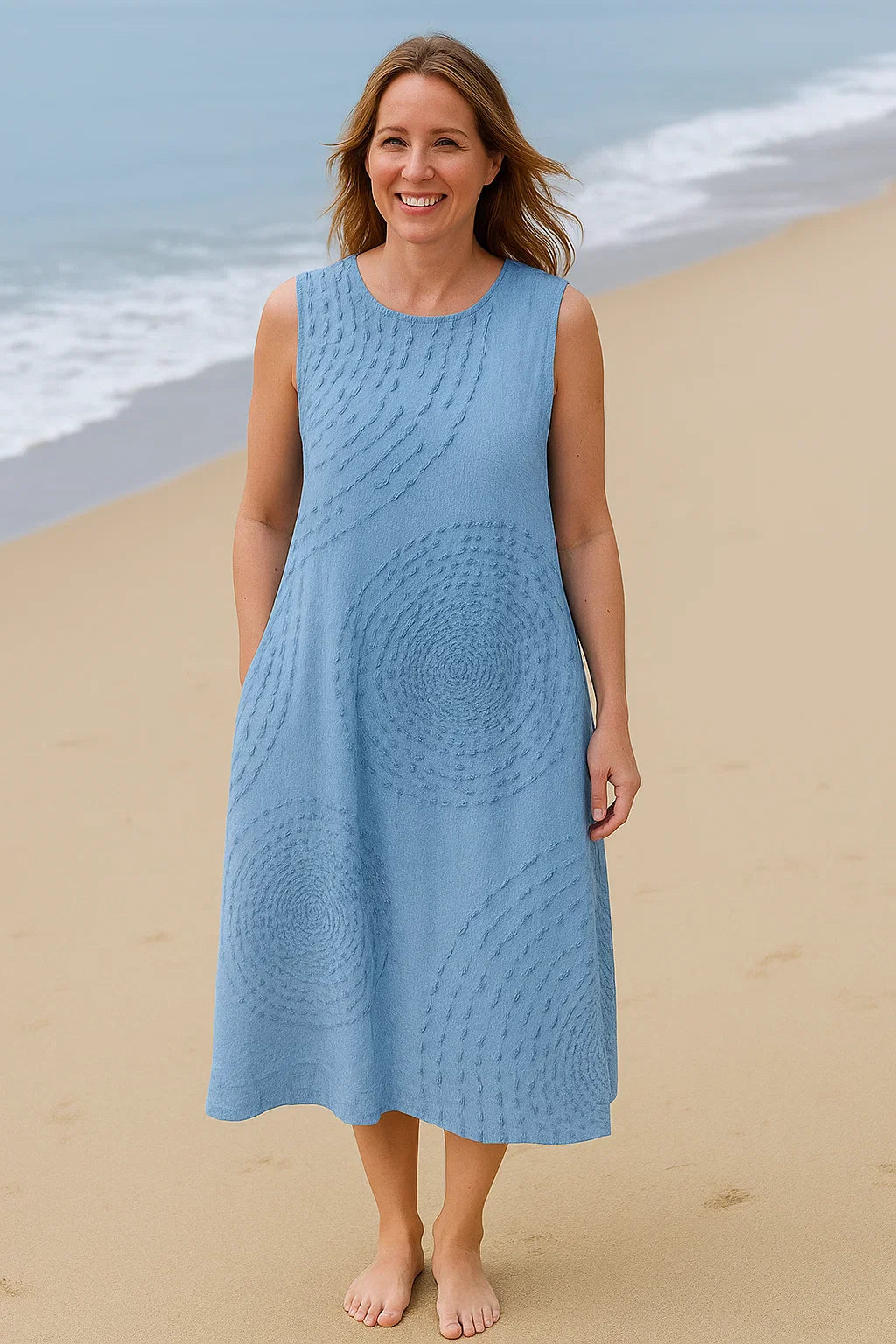 Sofie | Ärmelloses Midikleid – Schlichte Eleganz für sonnige Tage