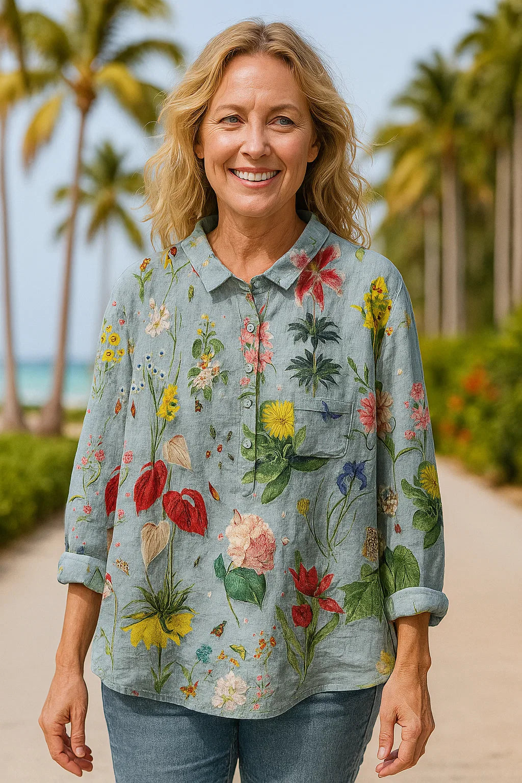 Sofie® | Blusa elegante dal design floreale