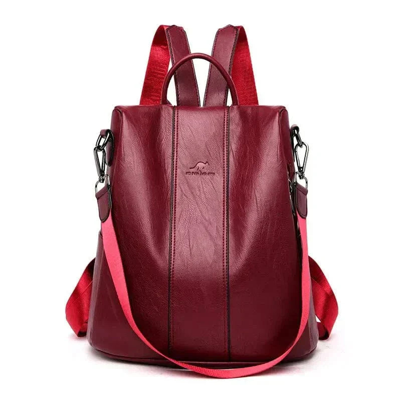 Premium und sicherer PU-Leder-Rucksack