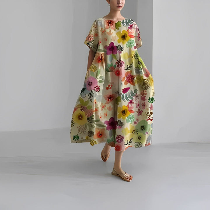 Claire™ – Bohemian Kleid mit Blumenprint 