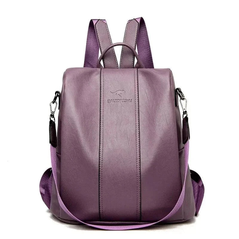 Premium und sicherer PU-Leder-Rucksack