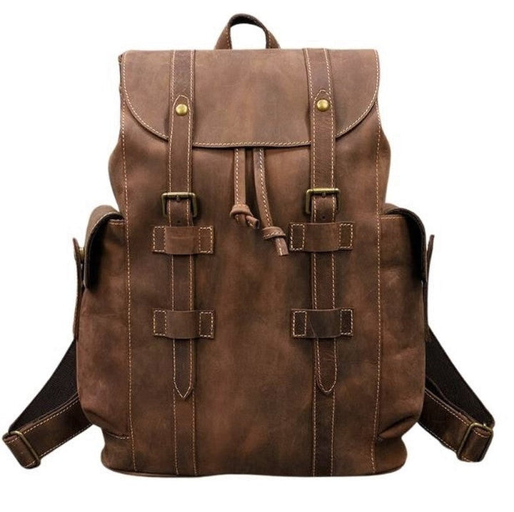 Geräumiger Leder-Rucksack