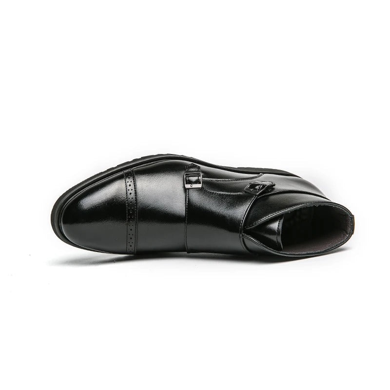 Parker | Kunstleder Doppel-Monk-strap Boots