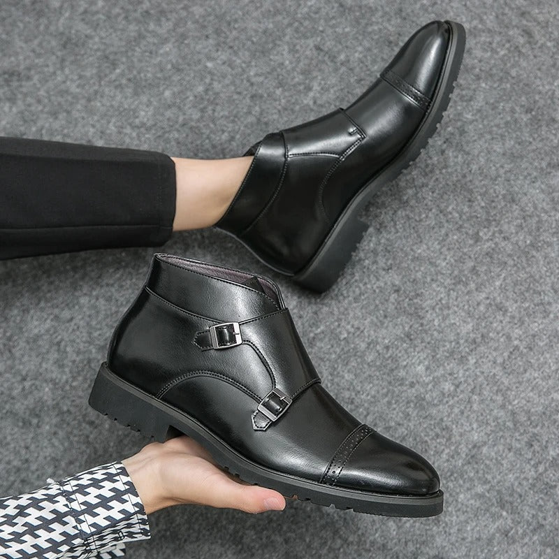 Parker | Kunstleder Doppel-Monk-strap Boots