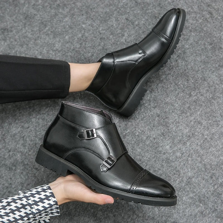 Parker | Kunstleder Doppel-Monk-strap Boots