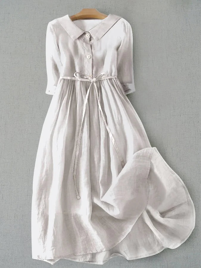 Lux - Elegantes Spitzenkleid mit Halbarmen und Taillenschnitt