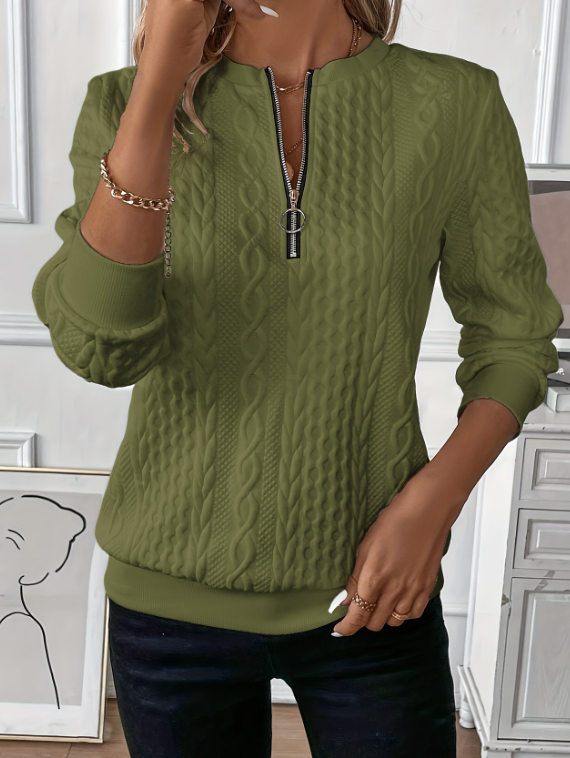 Melanie | Stylischer Pullover mit Zopfmuster