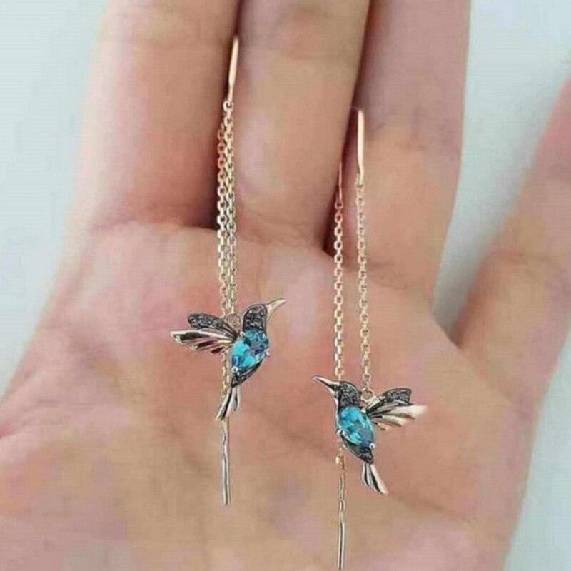 Shay | Kolibri-Emaile Ohrringe mit Zirkonia