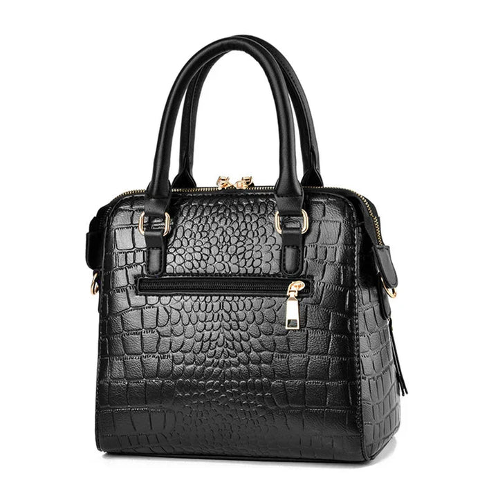 Sofie® Crocodile-Embossed Leather Handbag