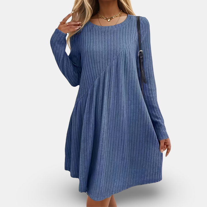 Clarita | Weiches &amp; Cequemes Kleid mit langen Ärmeln