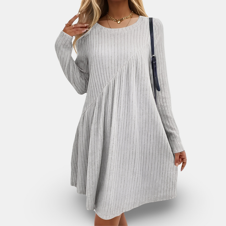 Clarita | Weiches &amp; Cequemes Kleid mit langen Ärmeln