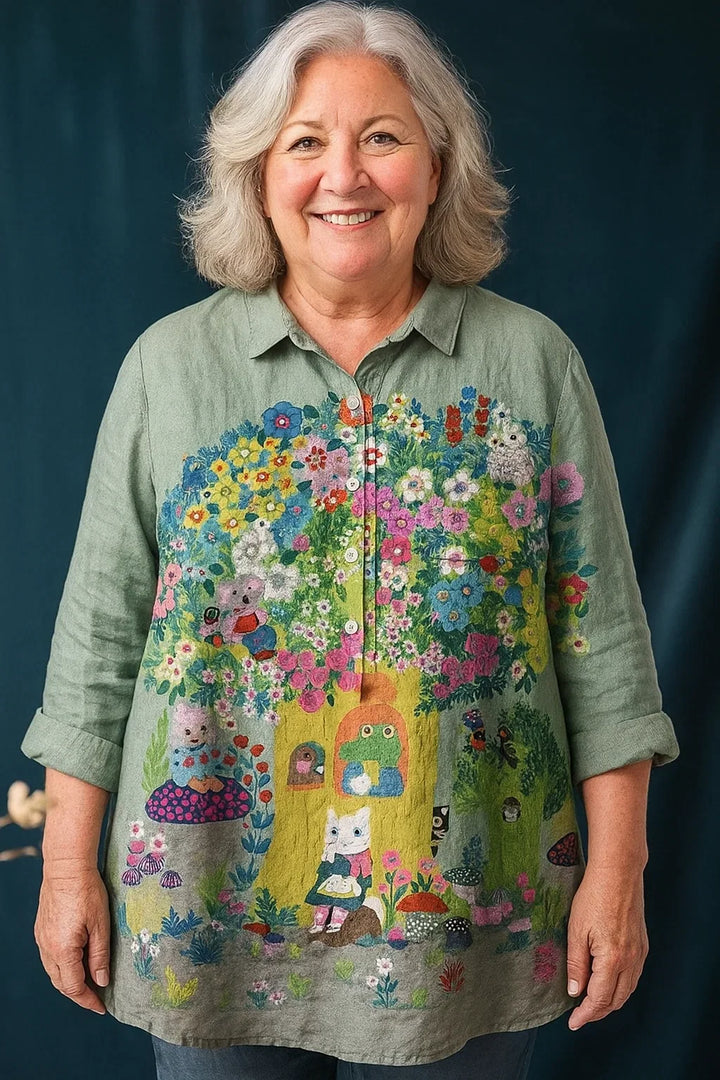 Sofie® | Verspielte Bluse mit Waldtier-Motiv