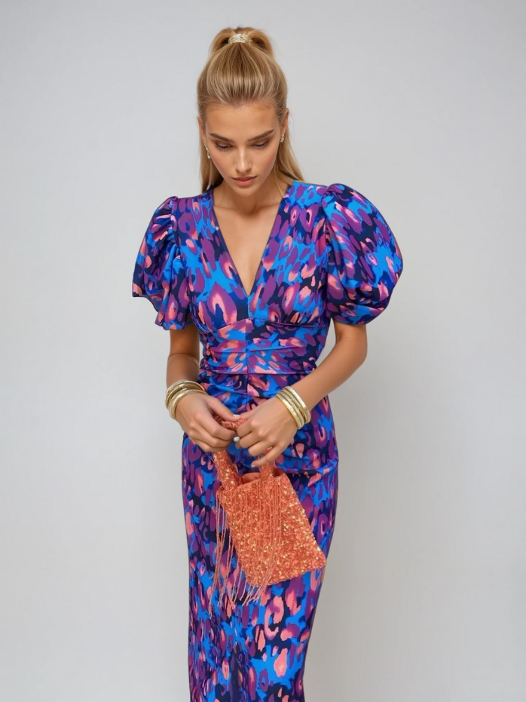 Arielle™ | Elegantes und Lebhaftes Midi-Kleid für jeden Anlass
