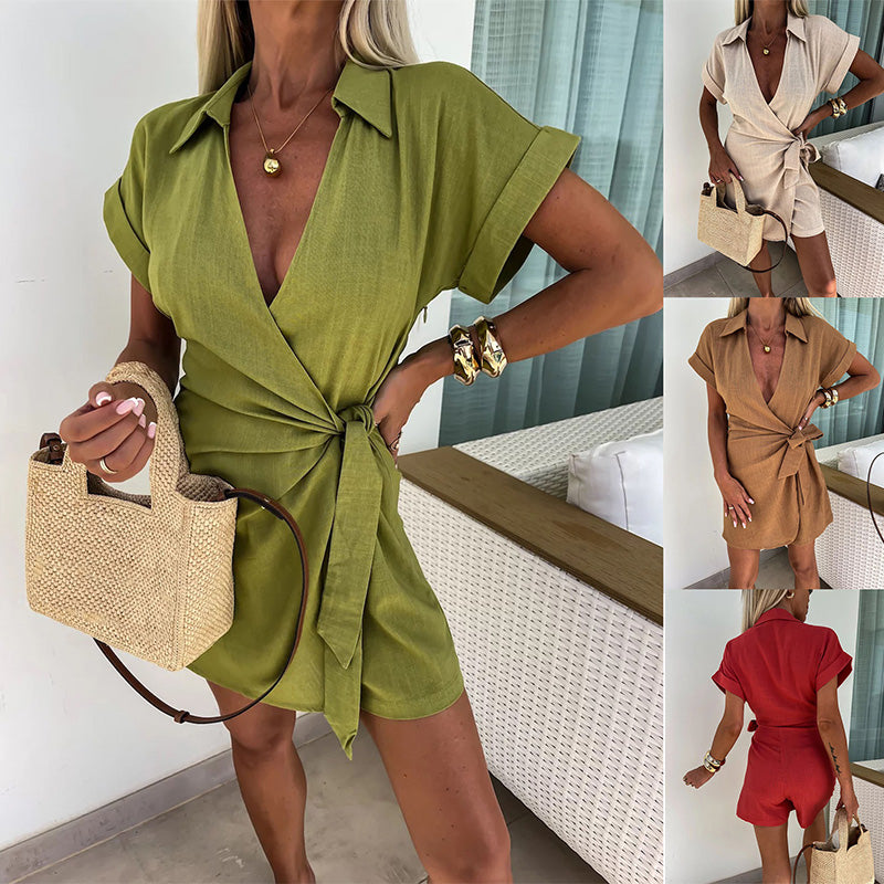 Minna | Kleid mit V-Ausschnitt 