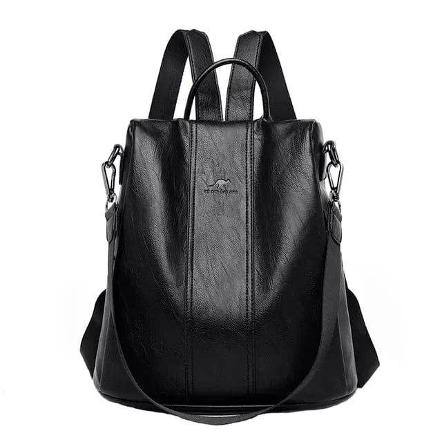 Premium und sicherer PU-Leder-Rucksack