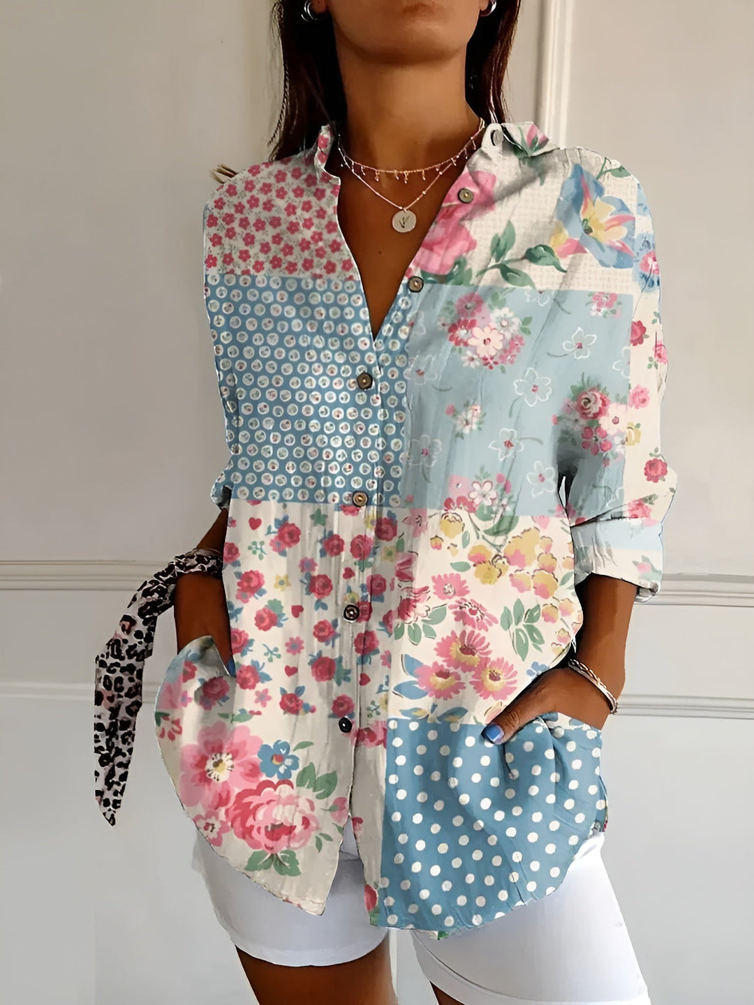 Avril | Elegante Bluse mit charmanten Mustern