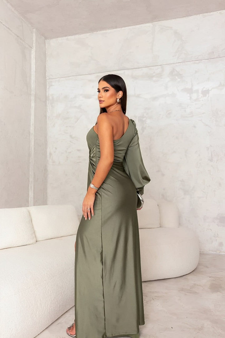 Mireya – Satin-Top mit asymmetrischem Träger